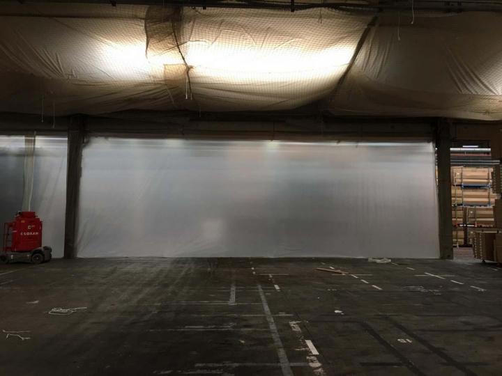 Installation bâche de confinement Vienne