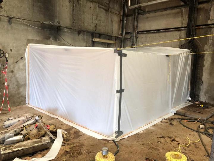 Installation de bâches de confinement Vienne